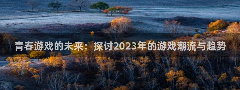 天美娱乐开户测速：青春游戏的未来：探讨2023年的游戏潮流与