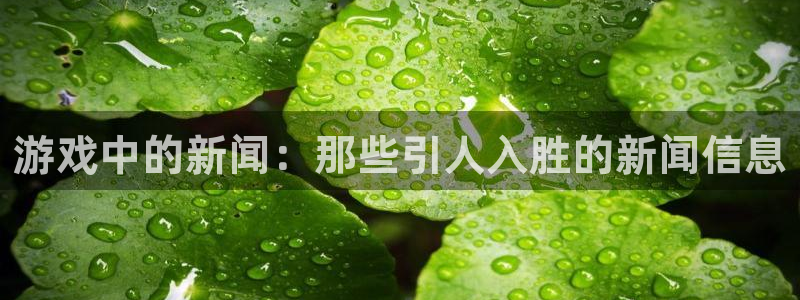 天美娱乐的意思：游戏中的新闻：那些引人入胜的新闻信息